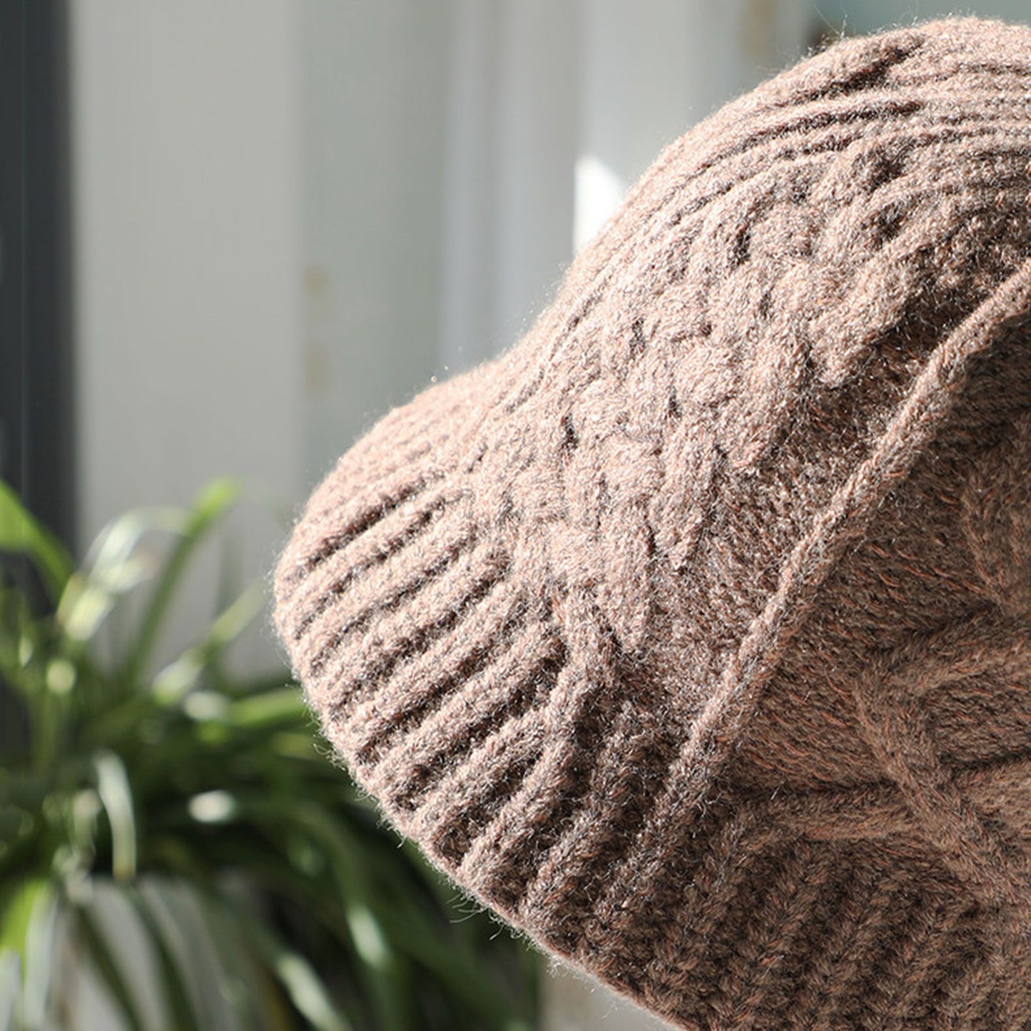 Cable-Knit Bucket Hat - Soft Winter Hat for Casual Daily Wear