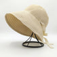 Striped Wide Brim Sun Hat with Tie Back