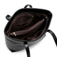 Crocodile Embossed Tote Bag Large Shoulder Handbag with Zipper Closure
