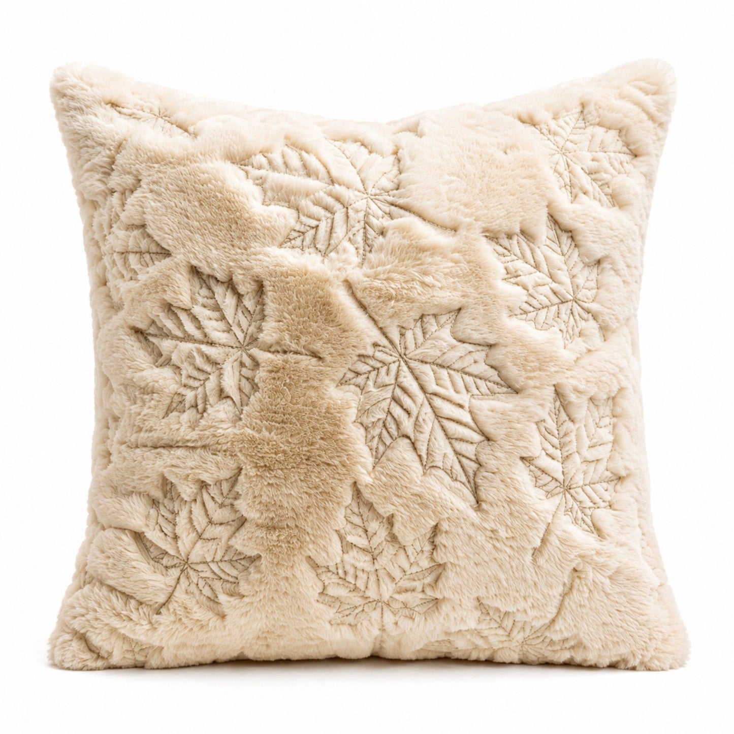 Autumn Pumpkin Maple Leaf Throw Pillow Cover Square Plush Cushion Cover