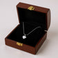 Open Heart Pendant Necklace Minimalist Outline Heart Chain Jewelry