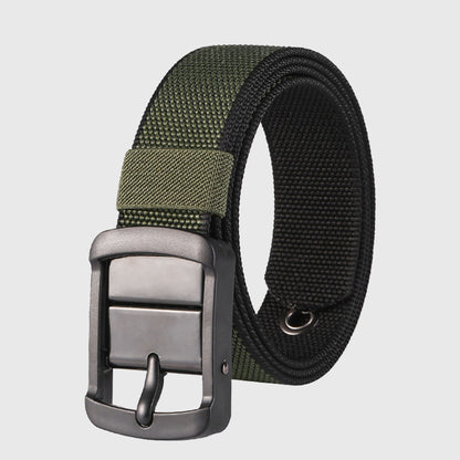 Reversible Belt - Adjustable Military-Style Belt with Stainless Steel Buckle