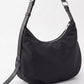 Soft Hobo Shoulder Bag with Adjustable Strap and Zip Closure