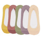 5 Pairs Women Low Cut Invisible Liner Socks Soft Stretch Mesh Top with Reinforced Toe and Moisture-Wicking Terry Cotton Sole