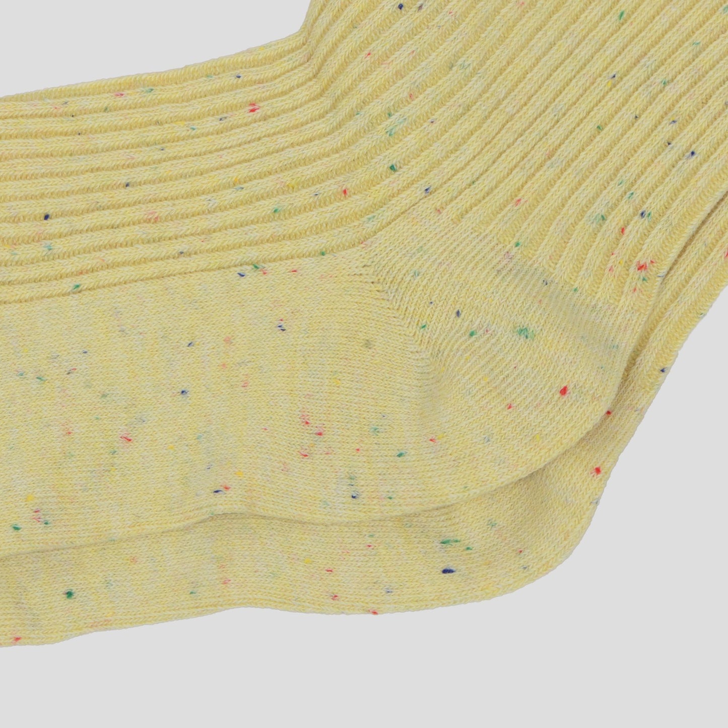 Chic Style Solid Speckled Crew Socks Non Slip Cotton for Casual 2 Pairs 4 Season