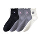 4-Pair Pack Sheer Ribbed Ankle Socks with Ruffled Trim and Embroidered Bow Detail in Multiple Color Combinations