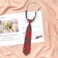 Plaid Pre-Tied Necktie - Stylish Accessory for Casual, Office & School Outfits