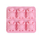 6-Cavity Turtle-Shaped Silicone Mold for Candy, Chocolate, Ice and Treats 6.5x6x0.8in