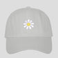 Women's Baseball Cap Stylish Solid Color with Daisy Embroidery