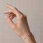 Women's Delicate Chain Bracelet with Crystal Clover Charms
