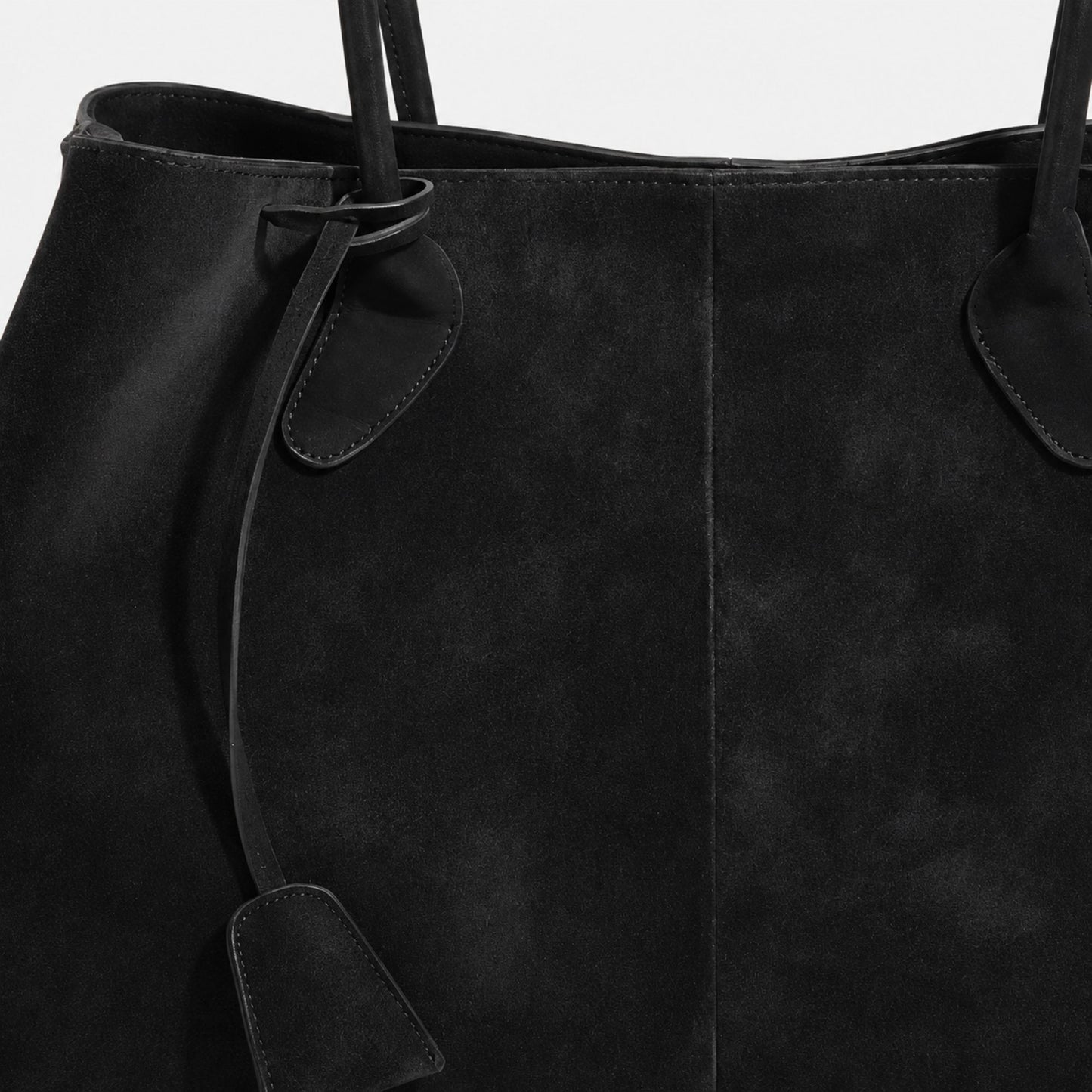 Faux Suede Shoulder Tote Bag Large Capacity Handbag with Magnetic Closure