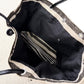 Striped Canvas Tote Bag with Matching Zipper Pouch and Interior Pocket