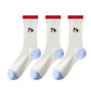 Womens Cute Cartoon Embroidered Crew Socks 3-Pair Pack Fun Patterned Cotton Knit Soft and Stretchy Casual Style