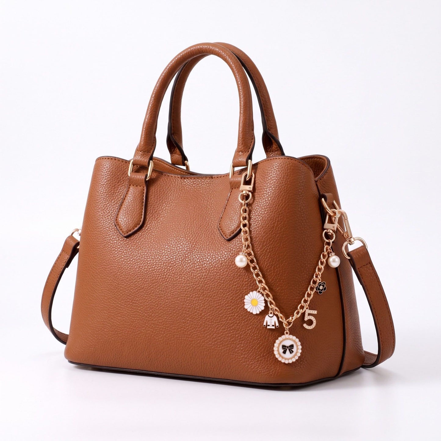 Decorative Chain Bag Strap with Charms and Swivel Clasps