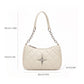 Quilted Shoulder Bag with Chain Strap and Star Accent