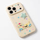 Dog Patch Star Phone Case Textured Back Raised Camera Edge Decorative Cover