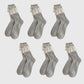 Summer Ruffled Lace - Trim Ankle Socks 6Pk