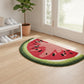Tufted Floor Mat with Fruit Inspired Design Non Slip Backing Soft Plush Decorative Kitchen Bathroom Rug