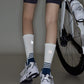 Reflective Cycling Socks with Night Visibility Design Padded Zones and Breathable Compression Fit