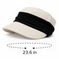 Woven Cadet Cap with Contrast Fabric Band and Short Brim