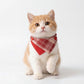Pet Bandana Collar Soft Adjustable Double Layer Plaid Scarf with Button Closure for Cats and Dogs