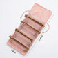 Hanging Travel Toiletry Bag with Clear Zipper Compartments and Roll-Up Organizer Design
