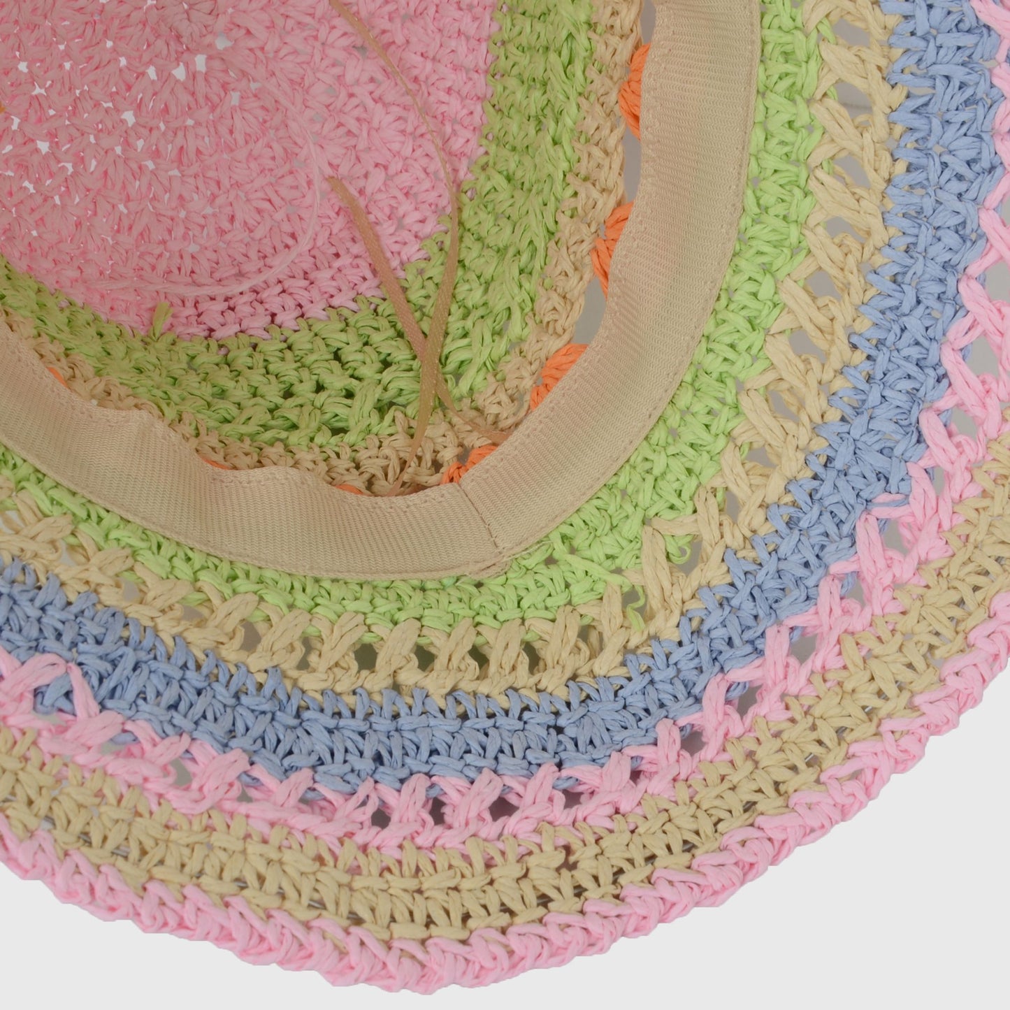 Women's Vibrant Multicolored Crochet Bucket Hat