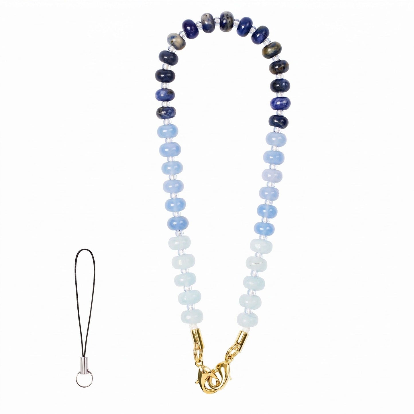 Beaded Phone Wrist Strap with Detachable Clasps