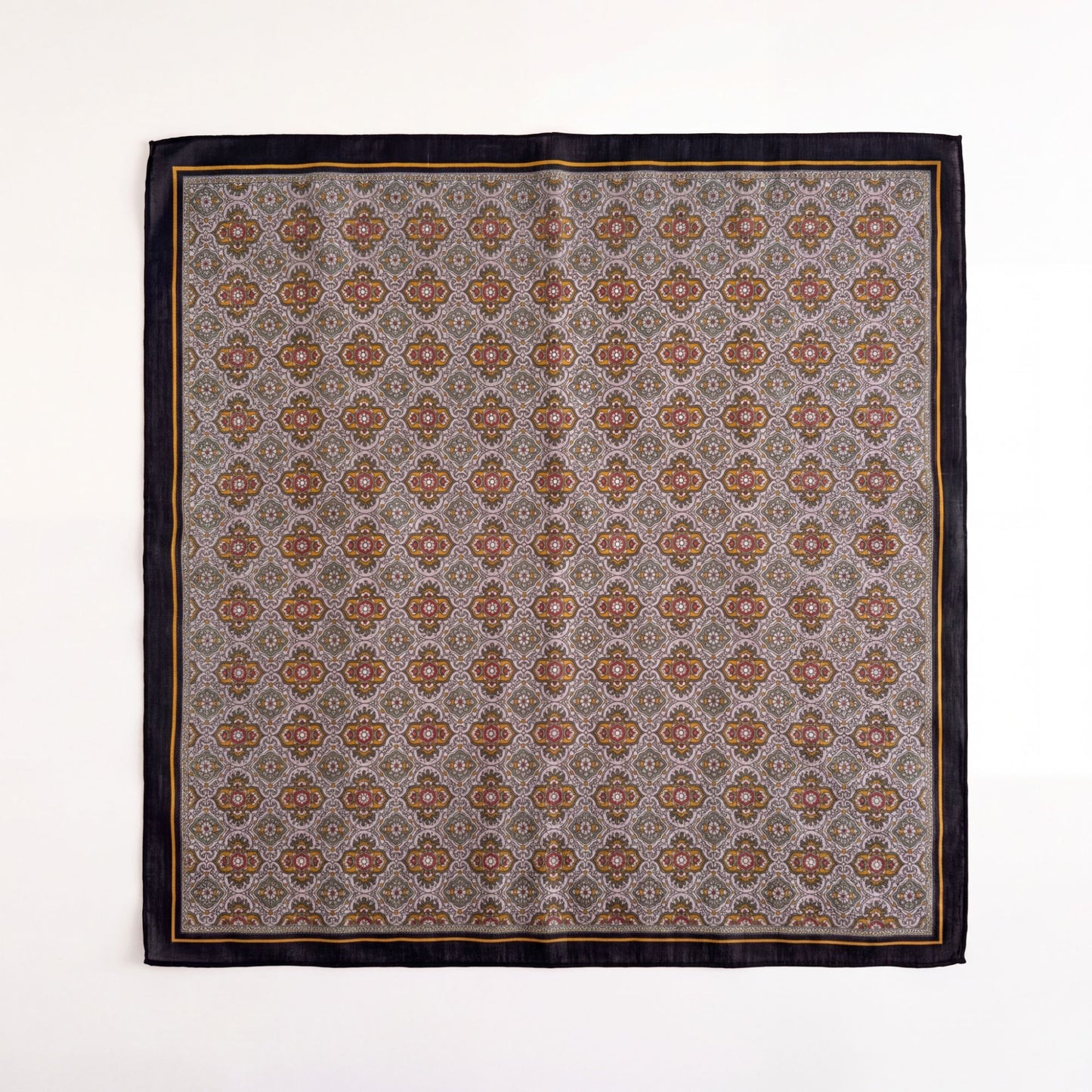 Vintage Floral Print Square Scarf Lightweight Fashion Neck Hair and Handbag Accessory 26.8¡Á26.8 Inches