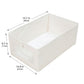Foldable Fabric Storage Bin with Clear Window and Open Top