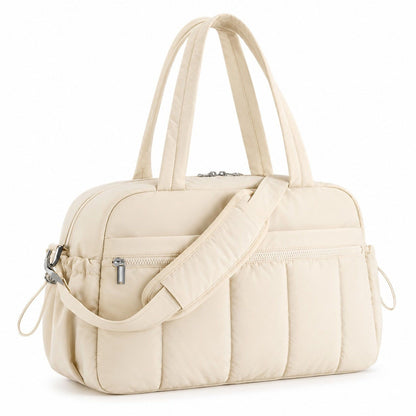 Nylon Travel Tote Gym Bag with Pockets and Shoulder Handles