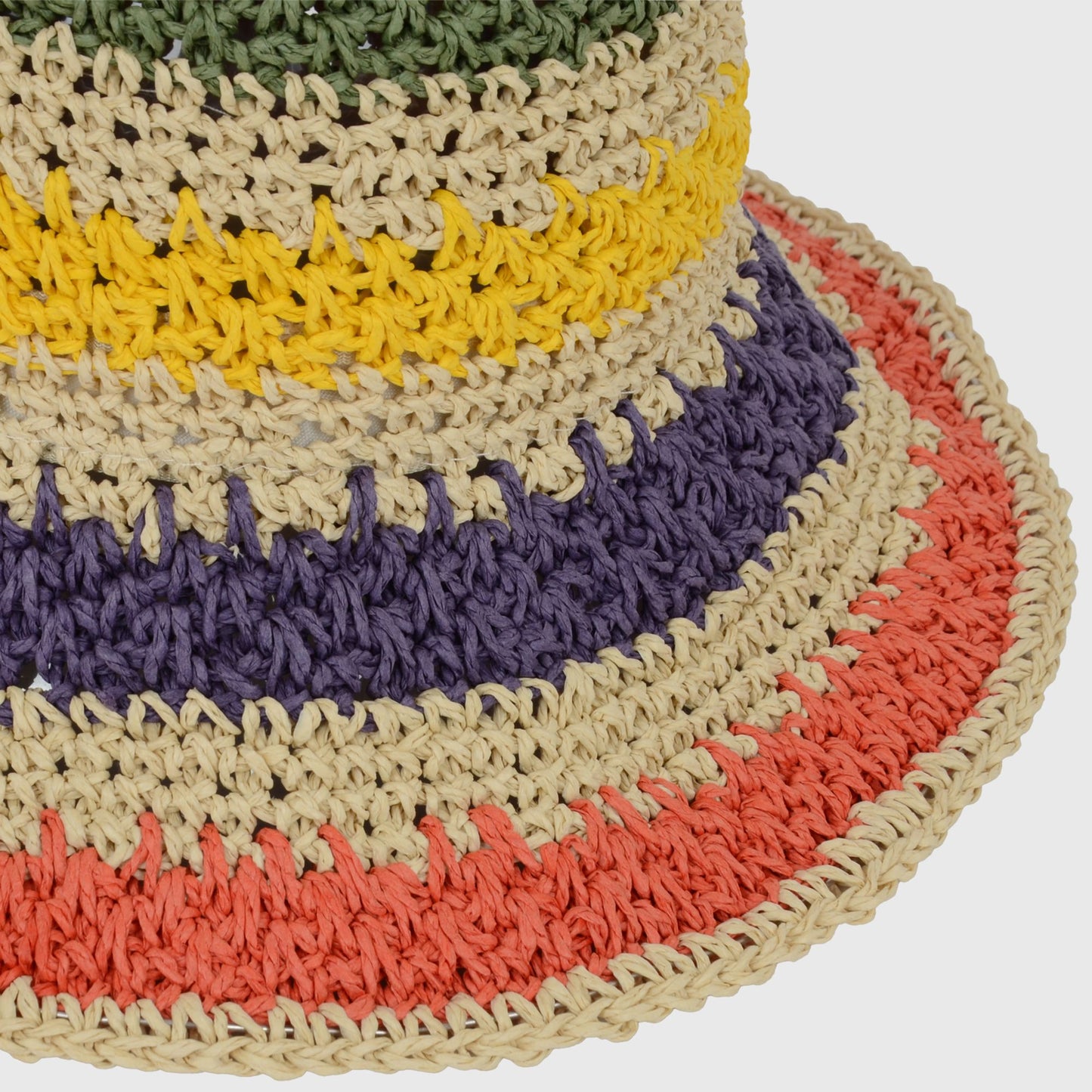 Women's Vibrant Multicolored Crochet Bucket Hat