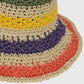 Women's Vibrant Multicolored Crochet Bucket Hat