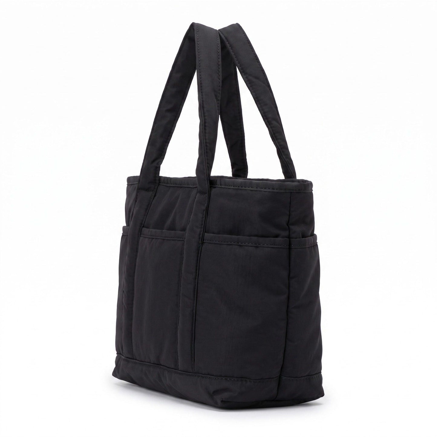 Lightweight Utility Tote Bag with Long Shoulder Straps and Exterior Pockets 9x7.5x4.5in