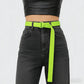 Thin Canvas Belt - Minimalist Loop Buckle Waist Belt for Dresses, Jeans & Casual Styling