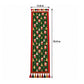 Christmas Patchwork Table Runner with Tassels for Holiday Dining Table Decor