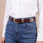 Waist Belt with Gold Tone Decorative Clasp for Dresses 37.8 in