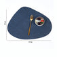 6 Piece Faux Linen Textured Placemat Set Waterproof Heat Resistant Irregular Table Mats