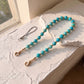 Beaded Wrist Strap with Clasps for Phones and Bags