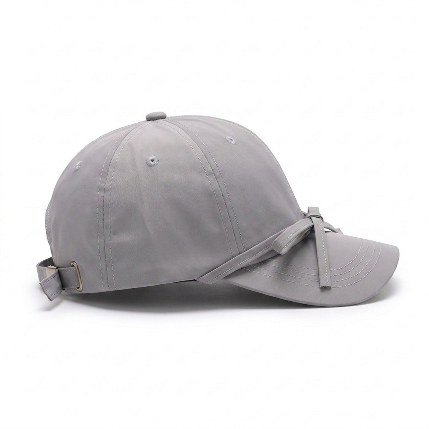 Women's Baseball Cap with Bow Tie Detail Adjustable Strap Casual Hat