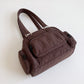 Multi-Pocket Shoulder Bag with Top Zipper and Front and Side Compartments 10x6.5x3.5in