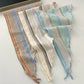 Striped Triangle Scarf Lightweight Soft Neck Head Scarf Casual Layering Wrap 39.5¡Á21.5 Inches
