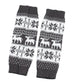 Fair Isle Knit Leg Warmers with Soft Stretch Ribbed Cuffs and Festive Patterned Design for Cozy Winter Layering