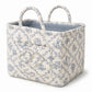 Quilted Floral Storage Caddy with Handles for Dorm Bathroom Vanity and Laundry Room