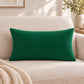 2 Pack Soft Corduroy Throw Pillow Covers 18 x 18 Inch and 12 x 20 Inch