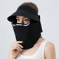 Magnetic Detachable Face Cover Visor Hat with Wide Brim and Neck Coverage