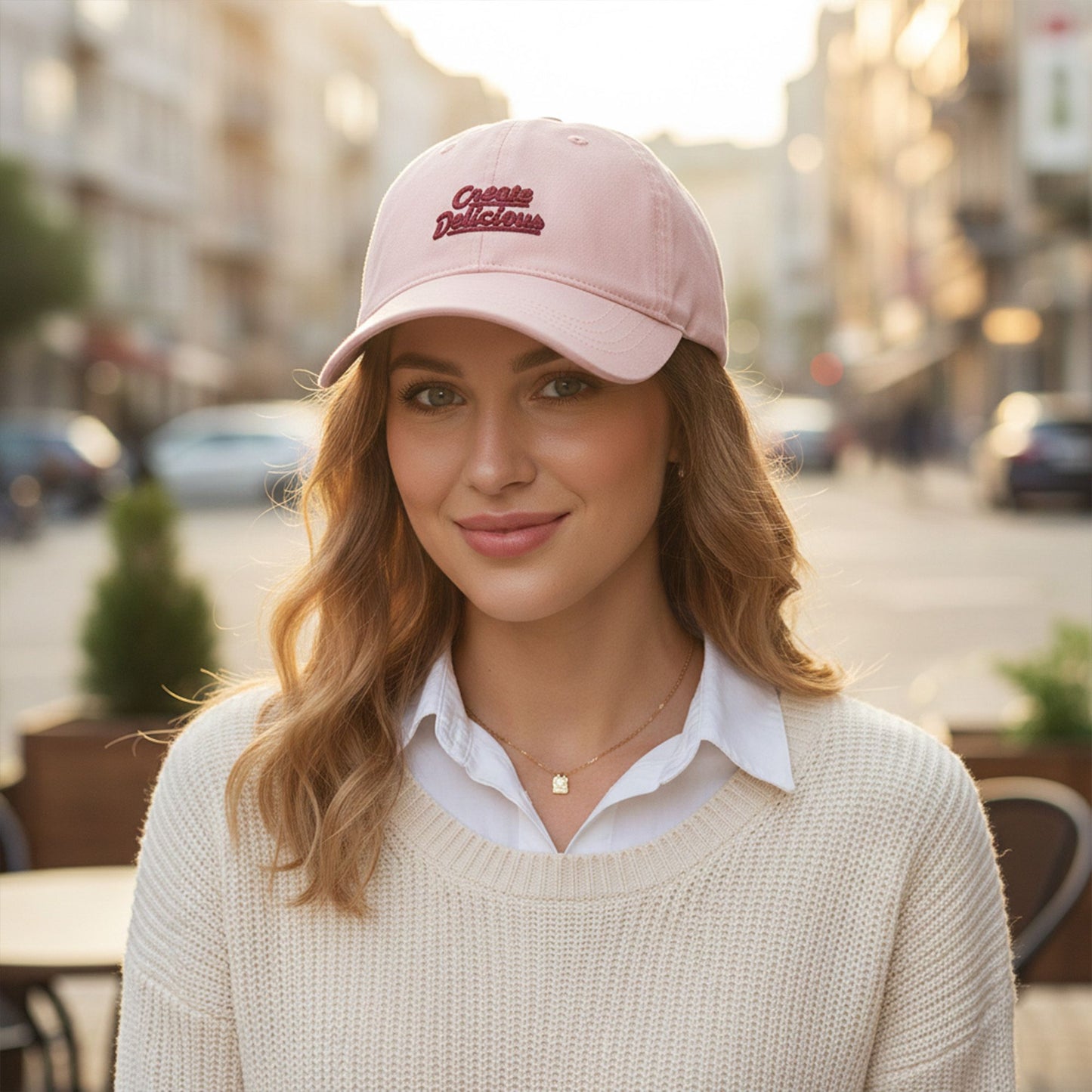 Womens Cotton Baseball Cap Adjustable Back Closure