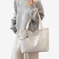 Star Print Canvas Tote Bag Large Capacity Casual Shoulder Bag