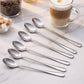 6-Piece Long Handle Stainless Steel Coffee and Iced Tea Spoon Set