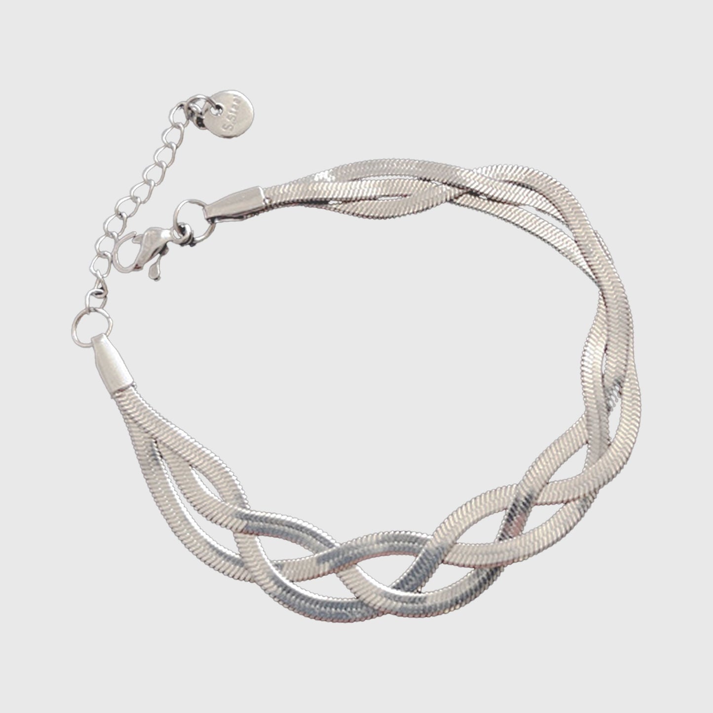 Women's Titanium Steel Braided Bracelet Adjustable Chain for Minimalist Daily Styling